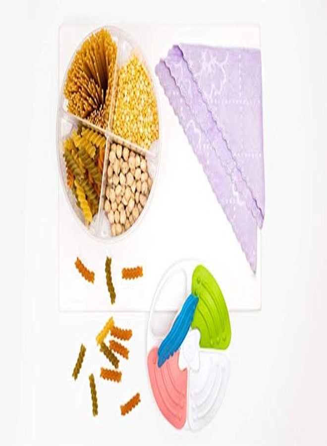 BigPlayer Container for Kitchen 4 Sections Air Tight Transparent Food, Grain, Cereal Dispenser Storage Container Jar, Masala Boxes for Kitchen,Masala containers (1) - Image 4